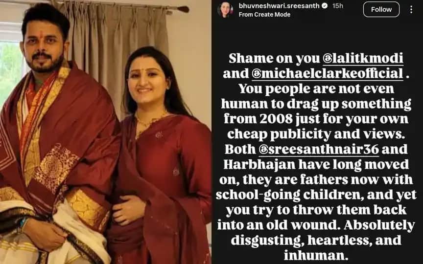 “Cheap Publicity Stunt” – Sreesanth’s Wife Calls Out Lalit Modi Over Viral Slapgate Clip